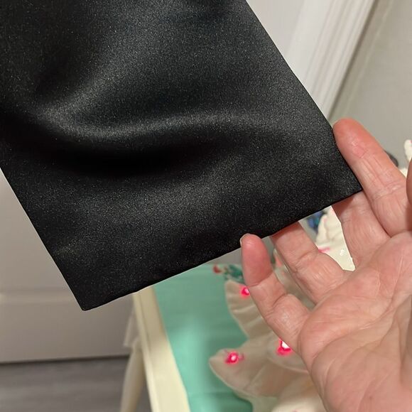 Michael KORS  Chic Black Satin Crop Jacket faceted snap buttoN NWOT Dressy - Picture 3 of 9